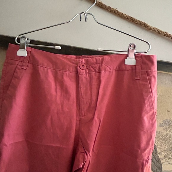 New Garnet Hill Rose Color Full Length Cotton Pants SZ 14 - Picture 5 of 10